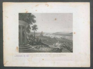 Vue de Rudesheim [= Rüdesheim] vers le Joanisberg [= Johannisberg], prise de Niederwald [= Niederwald-Tempel]