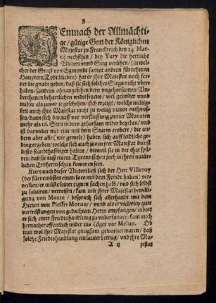 Demnach der Allmächtige/ gütige Gott der Königlichen Majestat zu Franckreich den 14. Martii nechsthin/ bey Yury ...