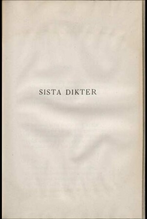 Sista Dikter