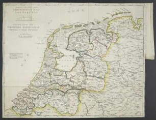 Nieuwe Kaart Der Vereenigde Nederlanden verdeelt in negen Provincien