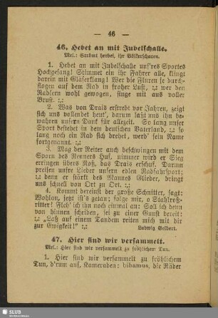 46. Hebet an mit Jubelschalle
