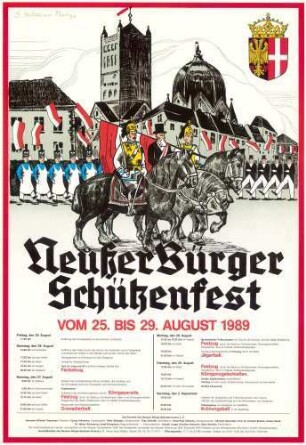 Festplakat Neusser Schützenfest von 1989