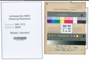 Entnazifizierung Hermann Reidick , geb. 01.08.1908 (Kaufmann)