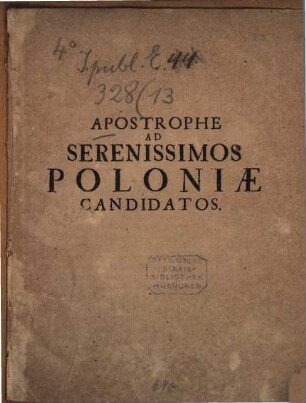 Apostrophe ad Serenissimos Poloniae Candidatos