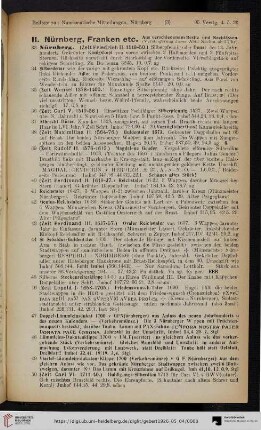 II. Nürnberg, Franken etc.(Nr. 33-144)
