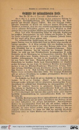 Geschichte der nationalliberalen Presse