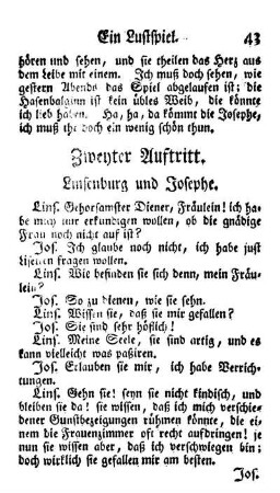Zweyter Auftritt. Linsenburg und Josephe
