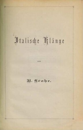 Italische Klänge