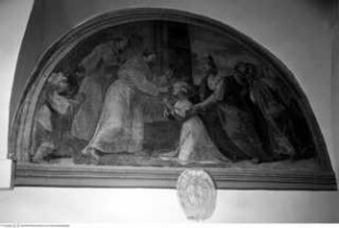 Szenen aus dem Leben des heiligen Franziskus, Franziskus heilt eine blinde Frau