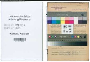Entnazifizierung Heinrich Klemmt , geb. 01.05.1919 (Konstrukteur)