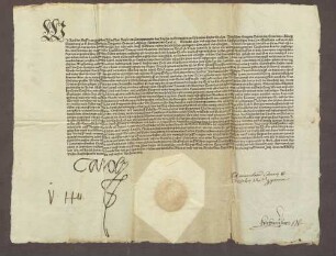Mandat von Kaiser Karl V. zur Türkenhilfe