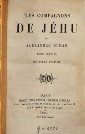 Les compagnons de Jéhu, 1