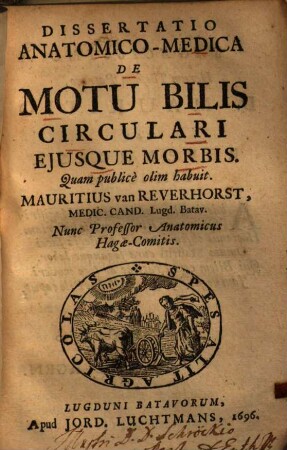 Dissertatio anatomico-medica de motu bilis circulari eiusque morbis