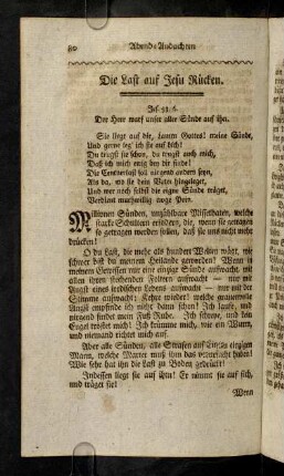 80-82, Die Last auf Jesu Ruecken
