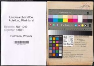 Entnazifizierung Werner Erdmann , geb. 23.07.1905 (Lehrer)