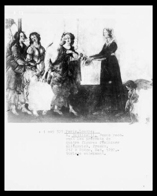 Venus und die drei Grazien übergeben einer jungen Frau Geschenke