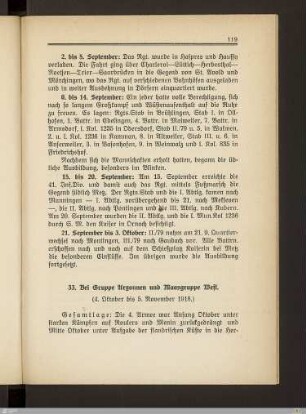 33. Bei Gruppe Argonnen und Maasgruppe West