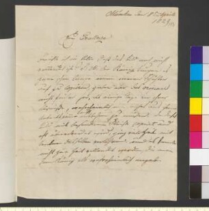 Brief von Stieler, Karl Joseph an Goethe, Johann Wolfgang von