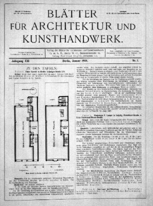 No. 1, Januar 1908