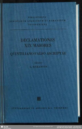 Declamationes XIX maiores Quintiliano falso ascriptae