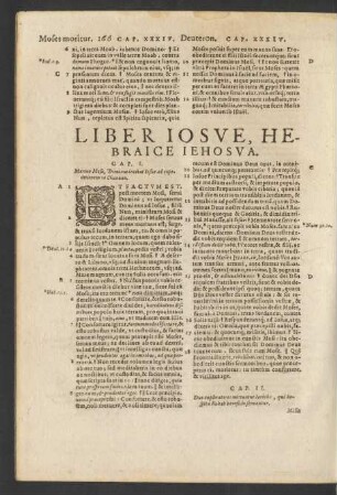 Liber Iosvue, Hebraice Iehosva.