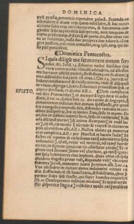 Dominica Pentecostes.
