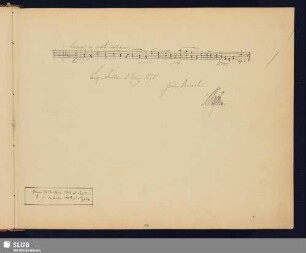 Hauptmann, Moritz; 1852 [Noten- und Texteintrag]