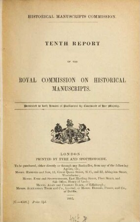 Report. 10. 1885