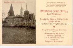 Postkarte mit Gaststätten-Werbung