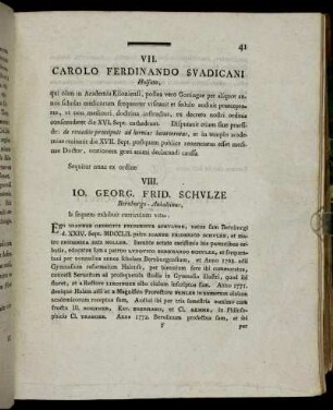VIII Jo. Georg. Frid. Schulze Bernburgo-Anhaltinus,