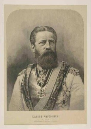 Kaiser Friedrich III., König von Preußen in Kürassieruniform mit Orden, Brustbild