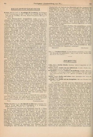 311-312 [Rezension] Tiling, Magdalene von, Der Mensch vor Gott