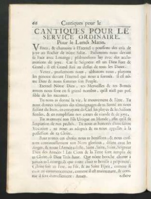 Cantiques Pour Le Service Ordinaire