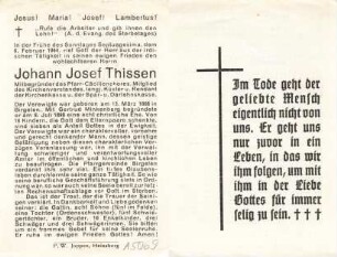 Thissen, Johann Josef