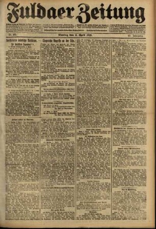 Ausgabe vom Montag, den 08. April 1918.