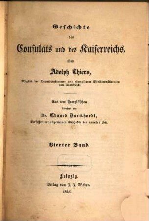 Geschichte des Consulats und des Kaiserreichs, 4