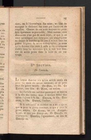 IIde Section. De l'article.