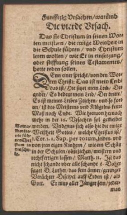 Die vierde Ursach.