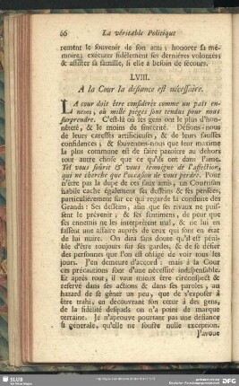 LVIII. A la Cour la défiance est nécessaire