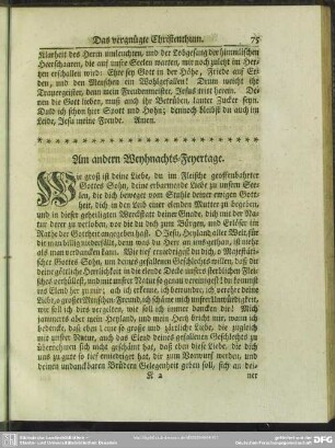 Am andern Weyhnachts-Feyertage