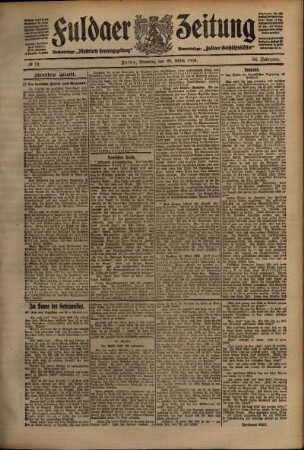 Zweite Ausgabe vom Dienstag, den 30. März 1909.