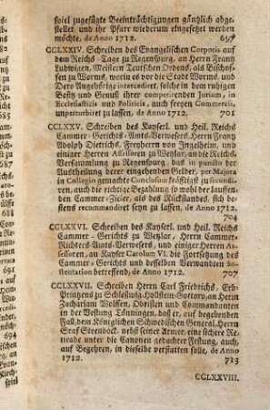 Die Teutsche Reichs-Cantzley : Worinn zu finden Auserlesene Briefe, Welche von Kaysern, Königen ... auch Reichs- und andern Städten ... seit dem Westphälischen Friedens-Schlusse de A. 1648 ... bis auf ... dieses 1714. Jahr ... abgelassen worden. 7, [Von 1710 - 1713]