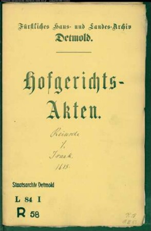 Reinsche, Hermann gegen Juden Isaak - Schuldforderung