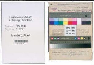 Entnazifizierung Albert Meinburg , geb. 15.12.1889 (Schulleiter)