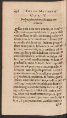 Cap. V. De signis secundum actiones membrorum.