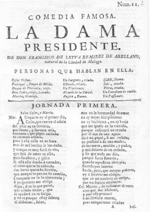 La Dama Presidente : Comedia Famosa