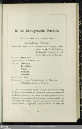 B. Das Kunstgewerbe-Museum