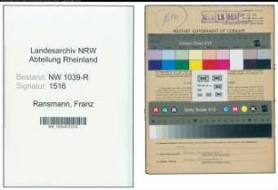 Entnazifizierung Franz Ransmann , geb. 31.03.1894 (Bauunternehmer)
