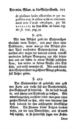 Salpetersäure und Alkohol: Aether und versüßter Salpeterspiritus (§§. 422-424)