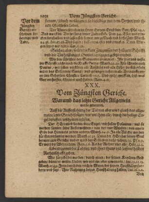 XXX. Vom Jüngsten Gericht